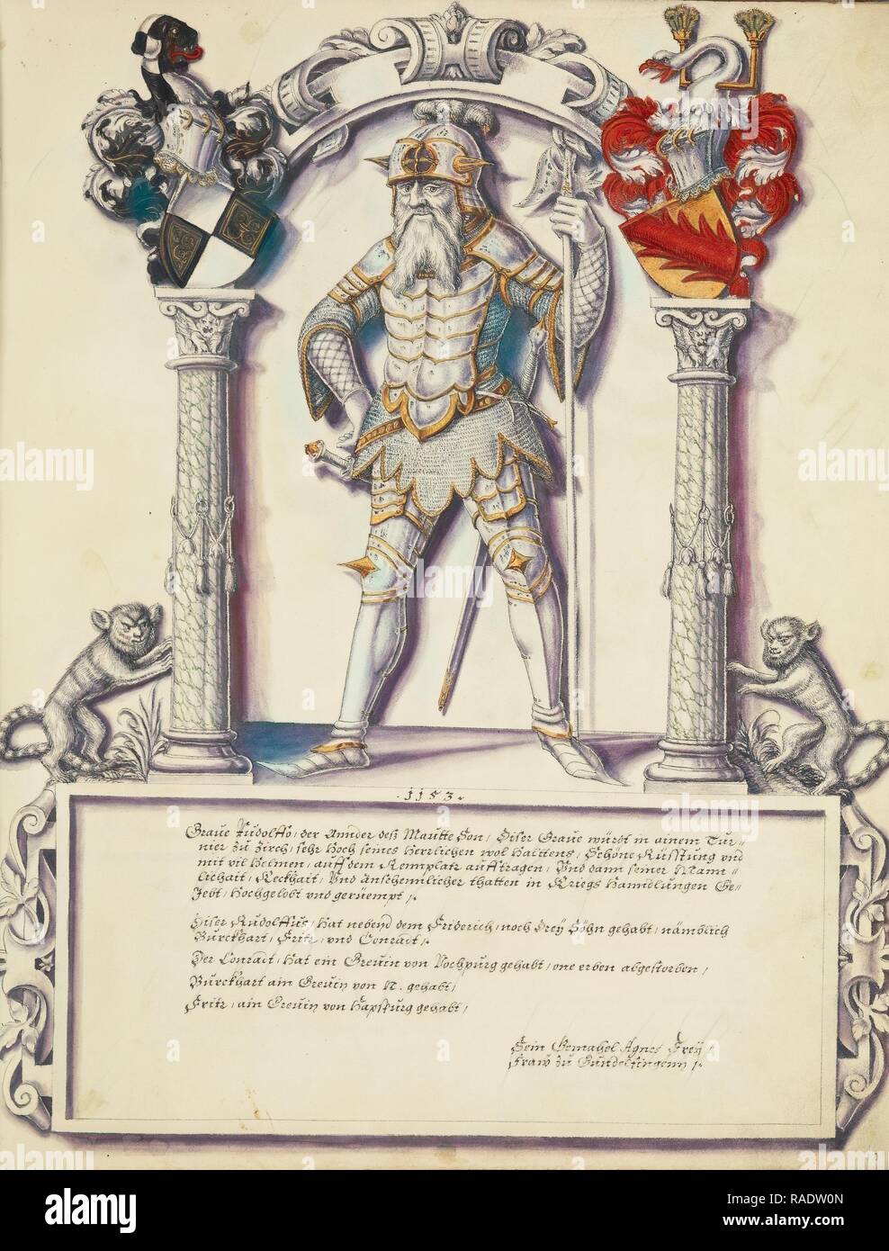 Rudolf II. von Hohenzollern, Jörg Ziegler (Deutsch, Anfang des 16. Jahrhunderts - 1574,1577), Augsburg (wahrscheinlich), Deutschland, über Neuerfundene Stockfoto