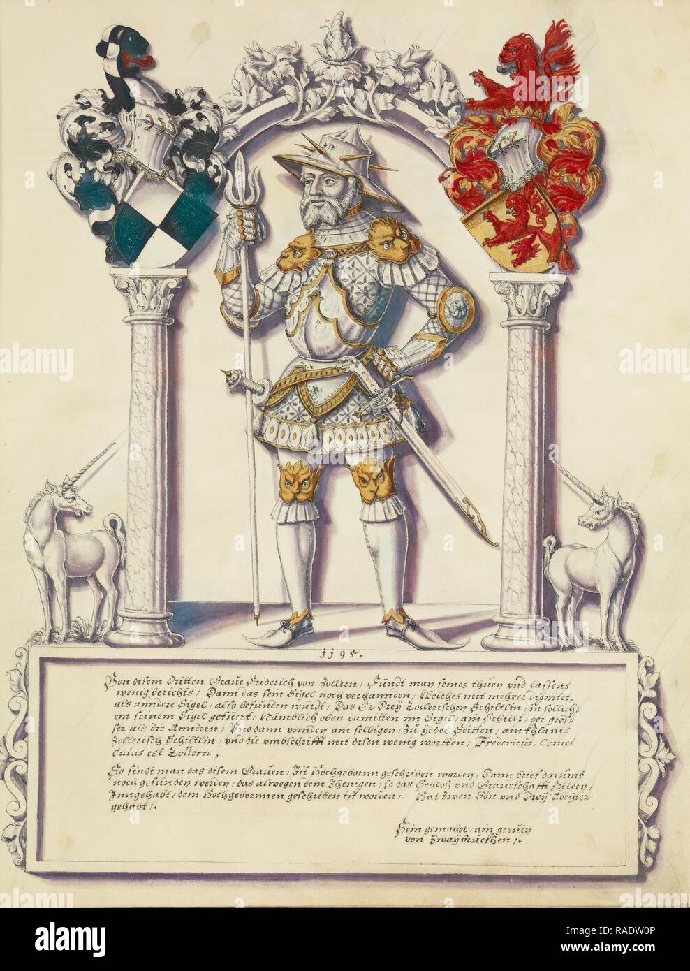 Friedrich III. von Hohenzollern, Jörg Ziegler (Deutsch, Anfang des 16. Jahrhunderts - 1574,1577), Augsburg (wahrscheinlich), Deutschland neuerfundene Stockfoto