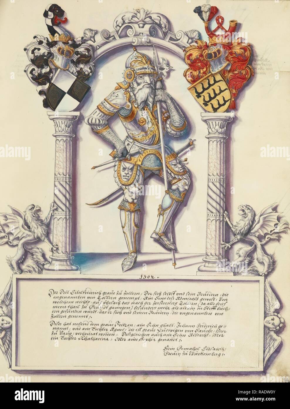 Eitelfriedrich III Hohenzollern, Jörg Ziegler (Deutsch, Anfang des 16. Jahrhunderts - 1574,1577), Augsburg (wahrscheinlich), Deutschland neuerfundene Stockfoto