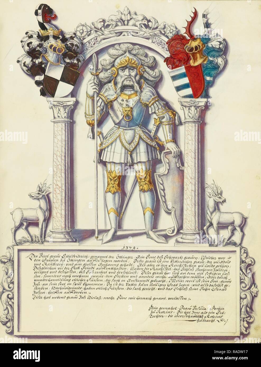Eitelfriedrich IV Hohenzollern, Jörg Ziegler (Deutsch, Anfang des 16. Jahrhunderts - 1574,1577), Rottenburg, Deutschland, über Neuerfundene Stockfoto