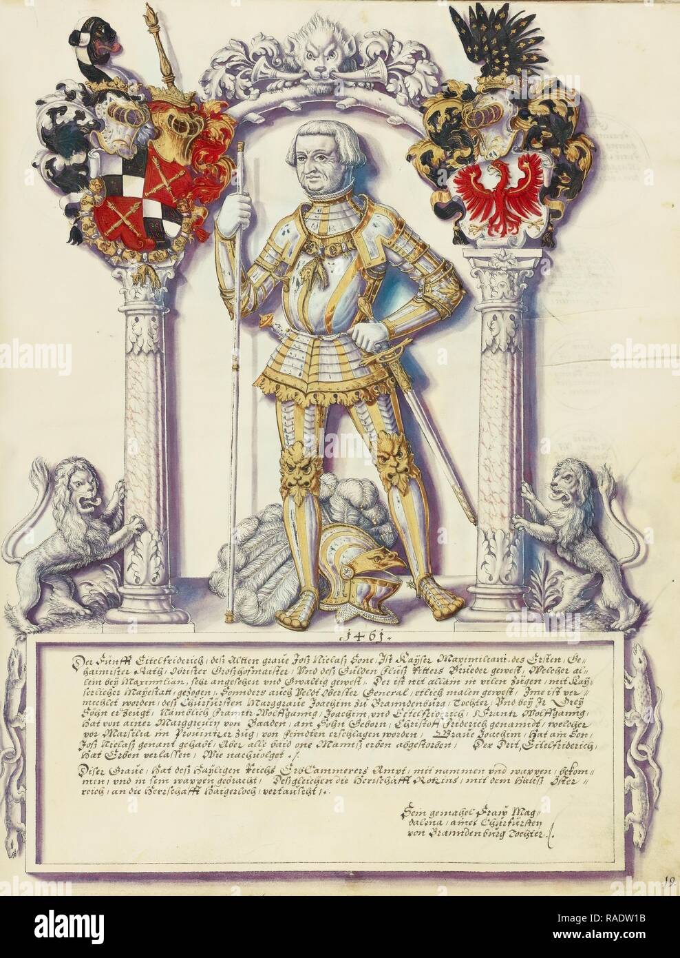 Eitelfriedrich V Hohenzollern, Jörg Ziegler (Deutsch, Anfang des 16. Jahrhunderts - 1574,1577), Augsburg (wahrscheinlich), Deutschland neuerfundene Stockfoto