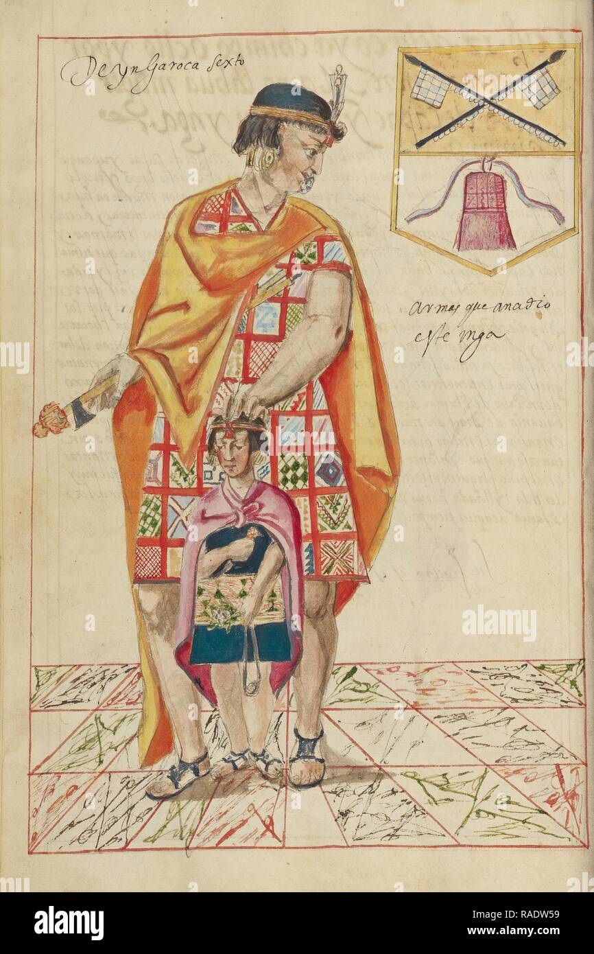 Inca Roca, La Plata, Bolivien, 1616 abgeschlossen, Frau Ludwig XIII 16, fol. 32 v. Neuerfundene durch Gibon. Klassische Kunst mit Neuerfundene Stockfoto