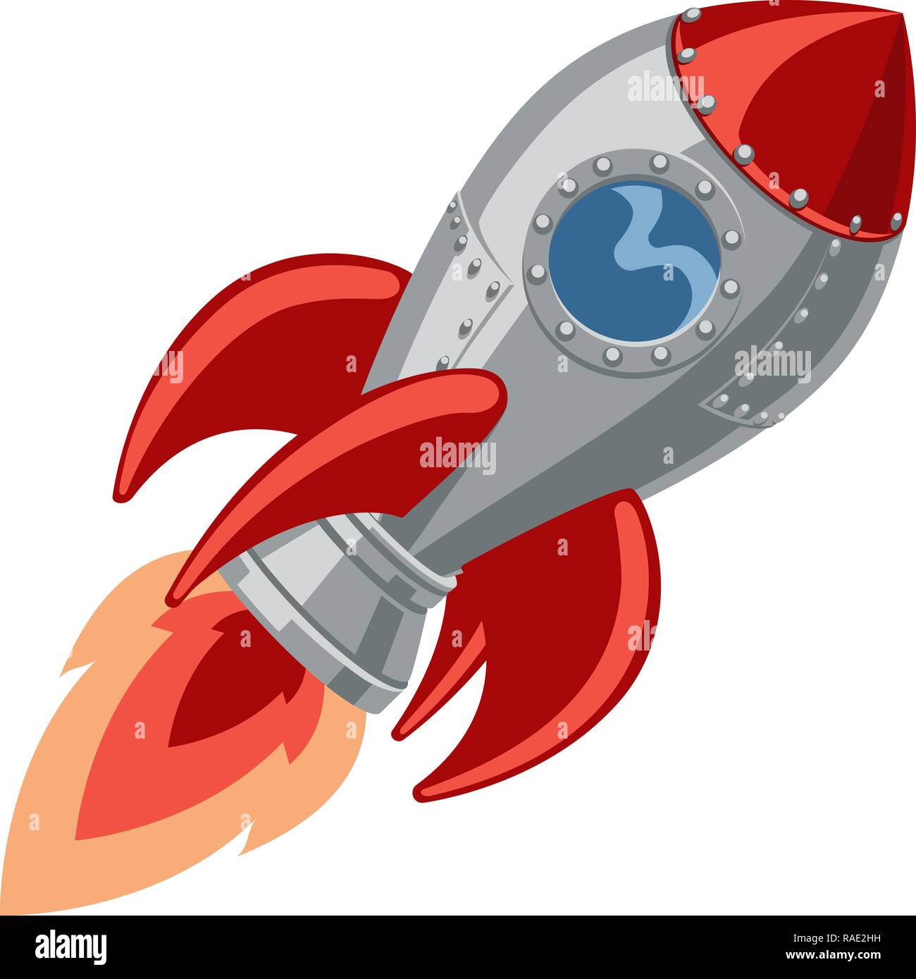 Cartoon Rocket Space Ship Stock Vektor