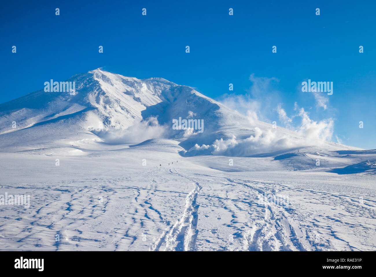 Asahidake im Winter Stockfoto