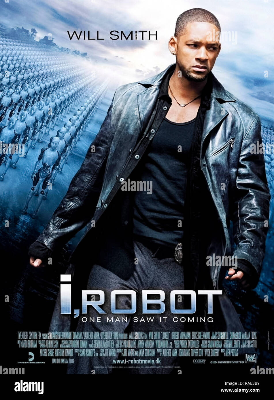 2004 US-Plakat für "I, Robot" mit Will Smith als technophobic Detektiv einige Details aus der gleichnamigen Sammlung von Kurzgeschichten von Isaac Asimov. Stockfoto