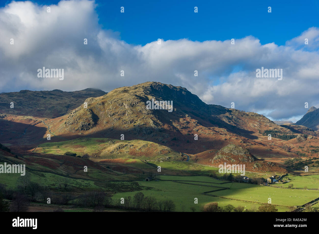 Blake Rigg und Hecht O'Blisco der Lake District Stockfoto