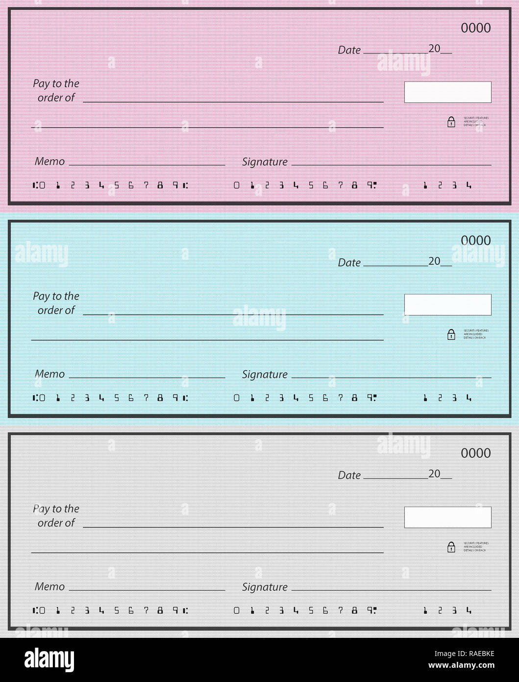 Gruppe von leeren Kontrollen Stockfoto