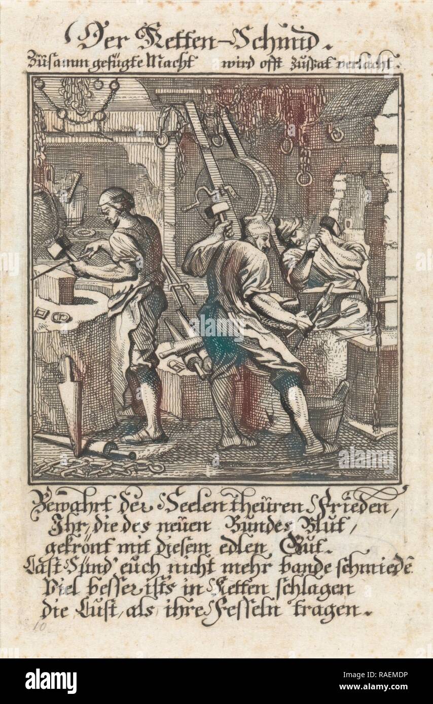 Kette Smid, Jan Luyken, Anonym, 169. Neuerfundene durch Gibon. Klassische Kunst mit einem modernen Touch neuerfundene Stockfoto