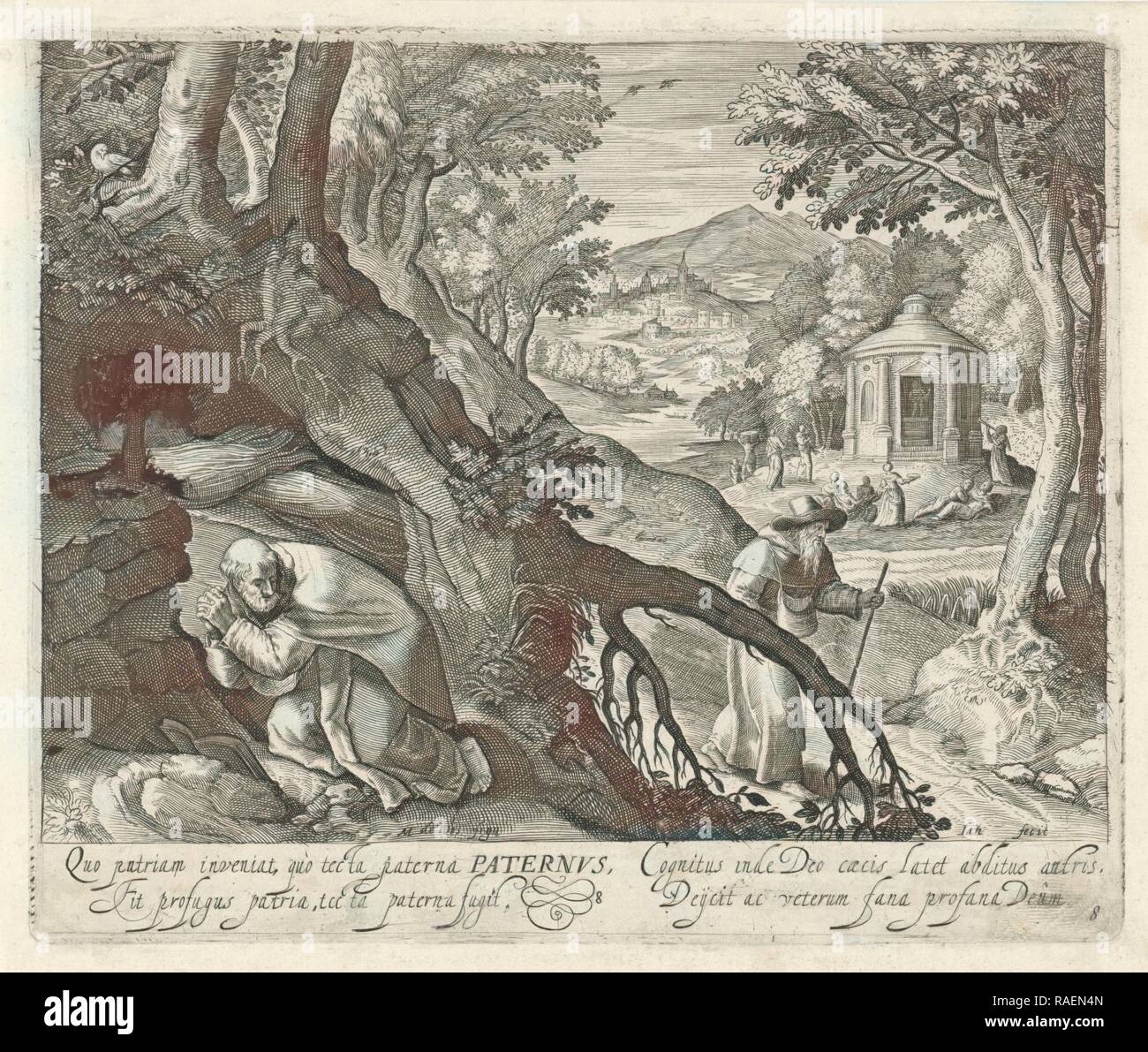 H. Paternus Sens Einsiedler, Jan van Londerseel, 1580 - 162. Neuerfundene durch Gibon. Klassische Kunst mit einem modernen Touch neuerfundene Stockfoto