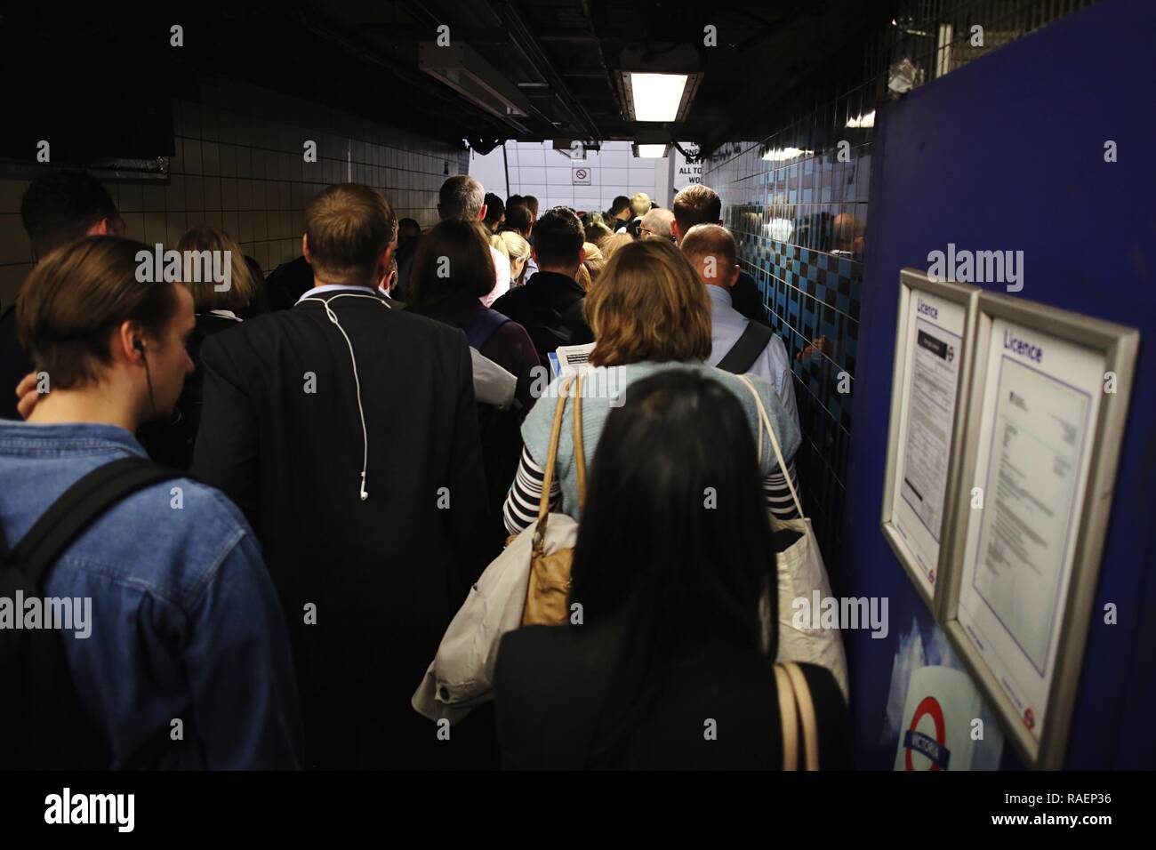 Die Londoner U-Bahn ist eine öffentliche rapid transit system, mit der Hauptstadt London Stockfoto