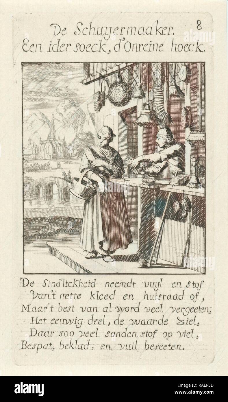 Bürste Teekocher, Jan Luyken, 169. Neuerfundene durch Gibon. Klassische Kunst mit einem modernen Touch neuerfundene Stockfoto