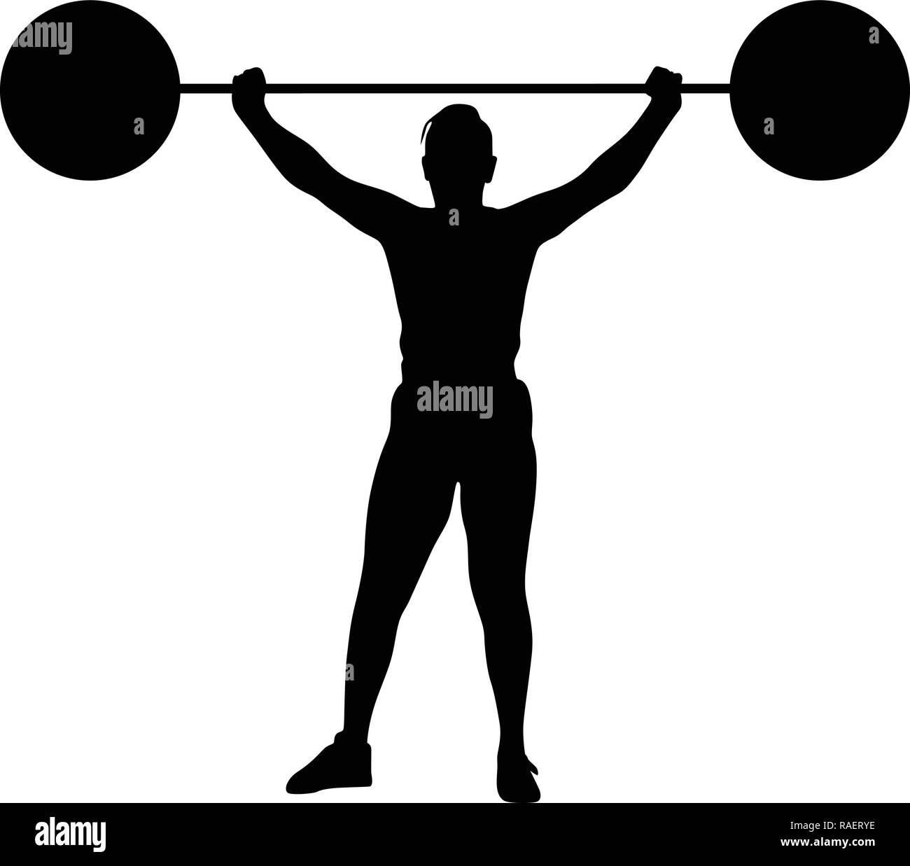 Gewichtheben Girl Silhouette Stock Vektorgrafik Alamy