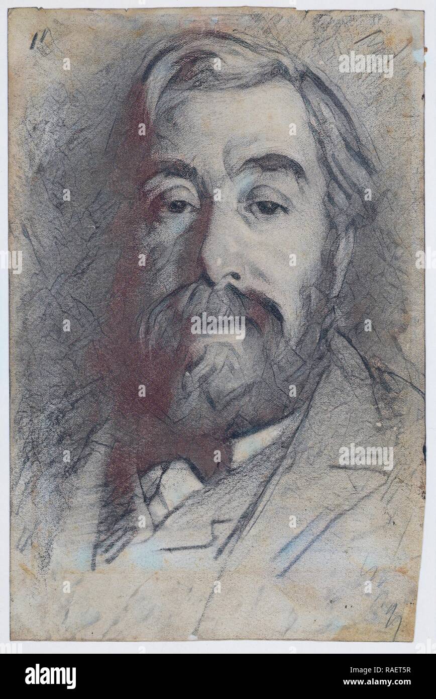 Porträt des Malers Anton Mauve, 1838 - 1888, deutscher realist Maler, war ein führendes Mitglied der Haager Schule neuerfundene Stockfoto