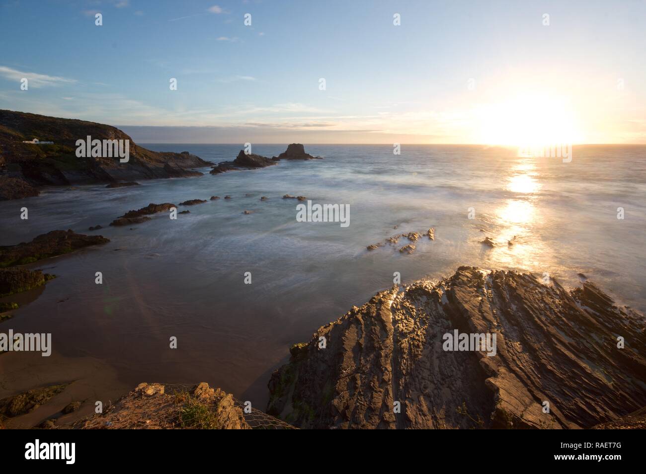 Der Alentejo Küste bei Zambujeira do Mar Stockfoto