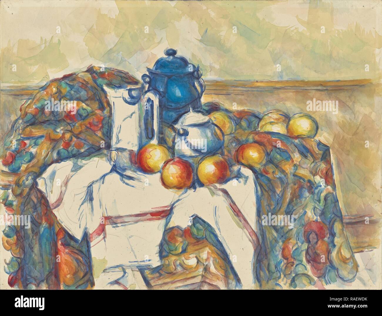 Stillleben Mit Blauer Topf Franzosisch Paul Cezanne 1839 1906 Frankreich Europa Ca 1900 Aquarell Uber Graphit Stockfotografie Alamy