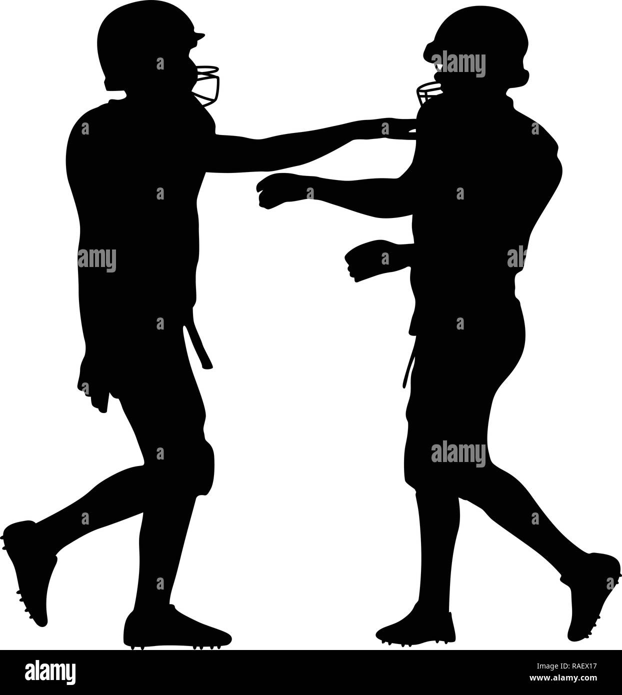 Fußball-amerikanischen Silhouette player Stock Vektor