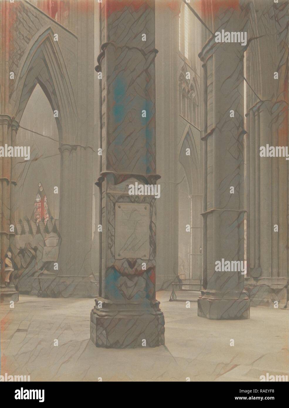 Westminster Abbey aus dem südlichen Querschiff, Frederick H. Evans (Großbritannien, 1853 - 1943), 1911, Platin, 24,2 x 18 Neuerfundene Stockfoto