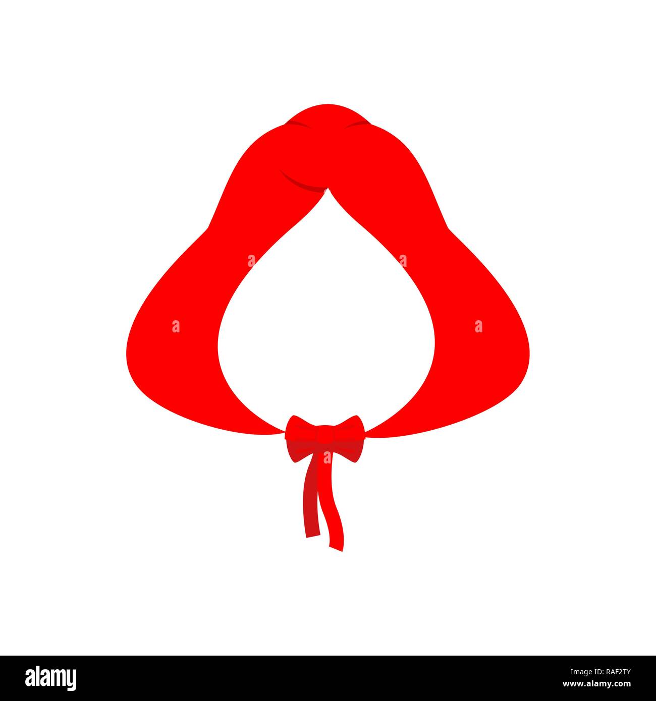 Rote Haube Vorlage isoliert. Rotkäppchen Kleidung Stock-Vektorgrafik - Alamy