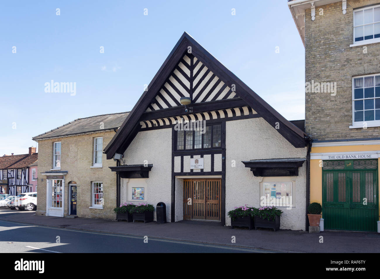 Clare Rathaus, Markt Hill, Clare, Suffolk, England, Vereinigtes Königreich Stockfoto