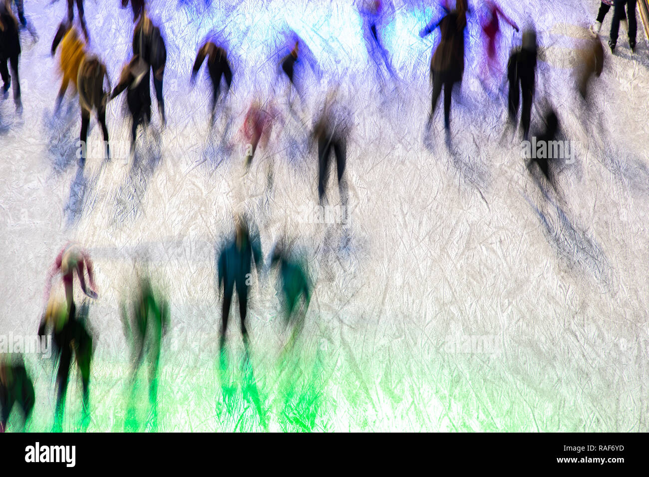 Eislaufbahn, Skaten, Eislaufen, unterwegs Stockfoto