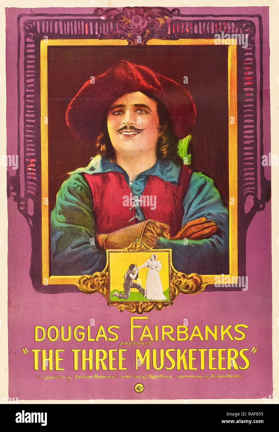 Die drei Musketiere (United Artists, 1921), Poster Douglas Fairbanks Datei Referenz # 33636 866 THA Stockfoto
