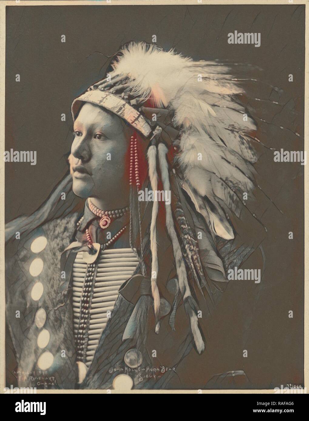 John Hollow Horn Bear, Sioux, Adolph F. Muhr (Amerikanische, gestorben 1913), Frank A. Rinehart (American, 1861-1928), 1898 überarbeitet Stockfoto