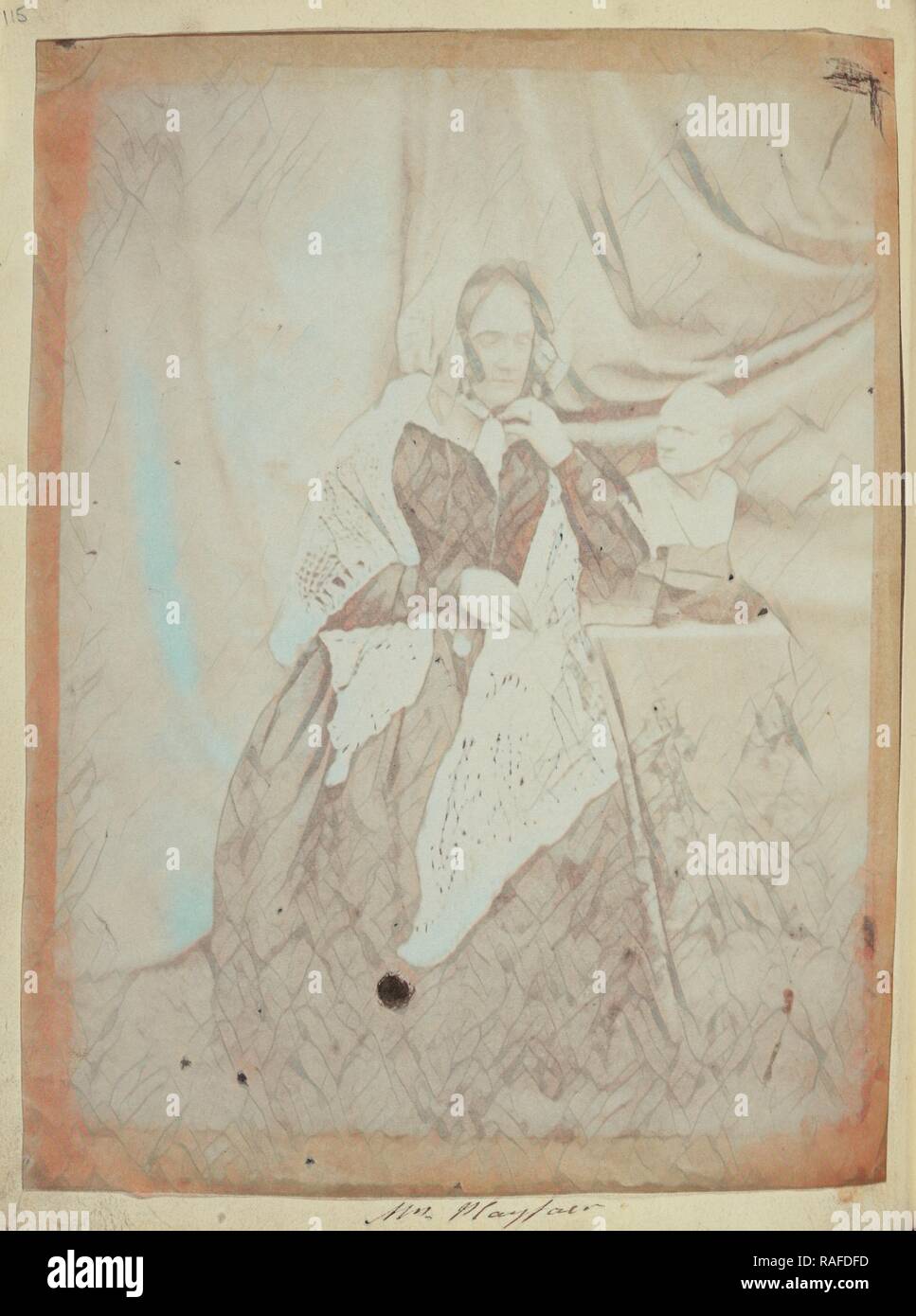 Frau Hugh Lyon Playfair, Briten, über 1845, gesalzen Papier drucken sie aus einem Calotype negativ, 21 x 14,8 cm (8 1,4 x 5 13 Neuerfundene Stockfoto