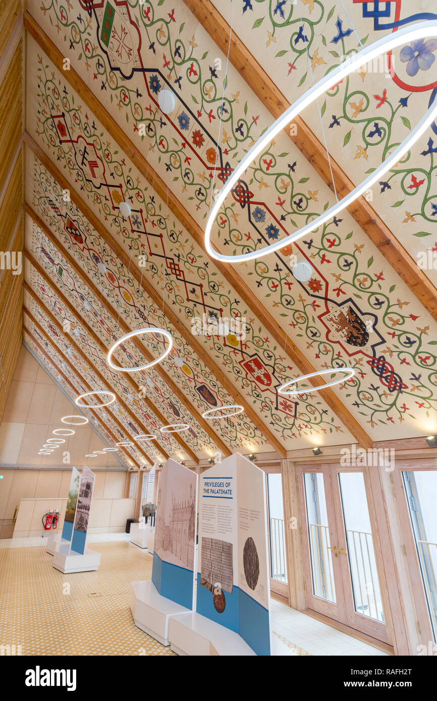 Interieur von Auckland Tower Visitor Centre, Bishop Auckland, Co Durham, England, Großbritannien Stockfoto