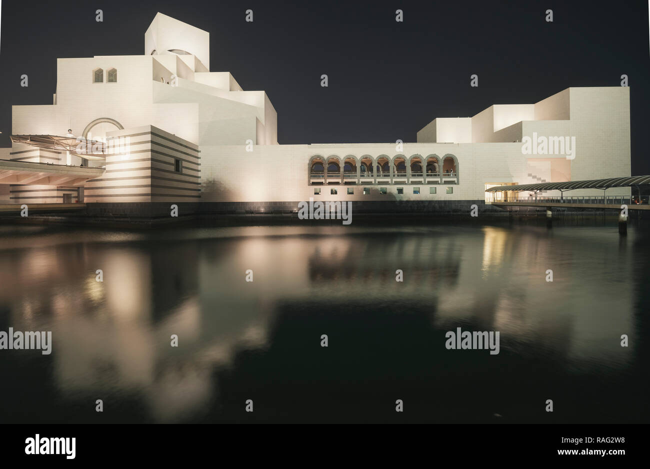 Ansicht des Museum für Islamische Kunst in Doha, Katar. Architekt IM Pei Stockfoto