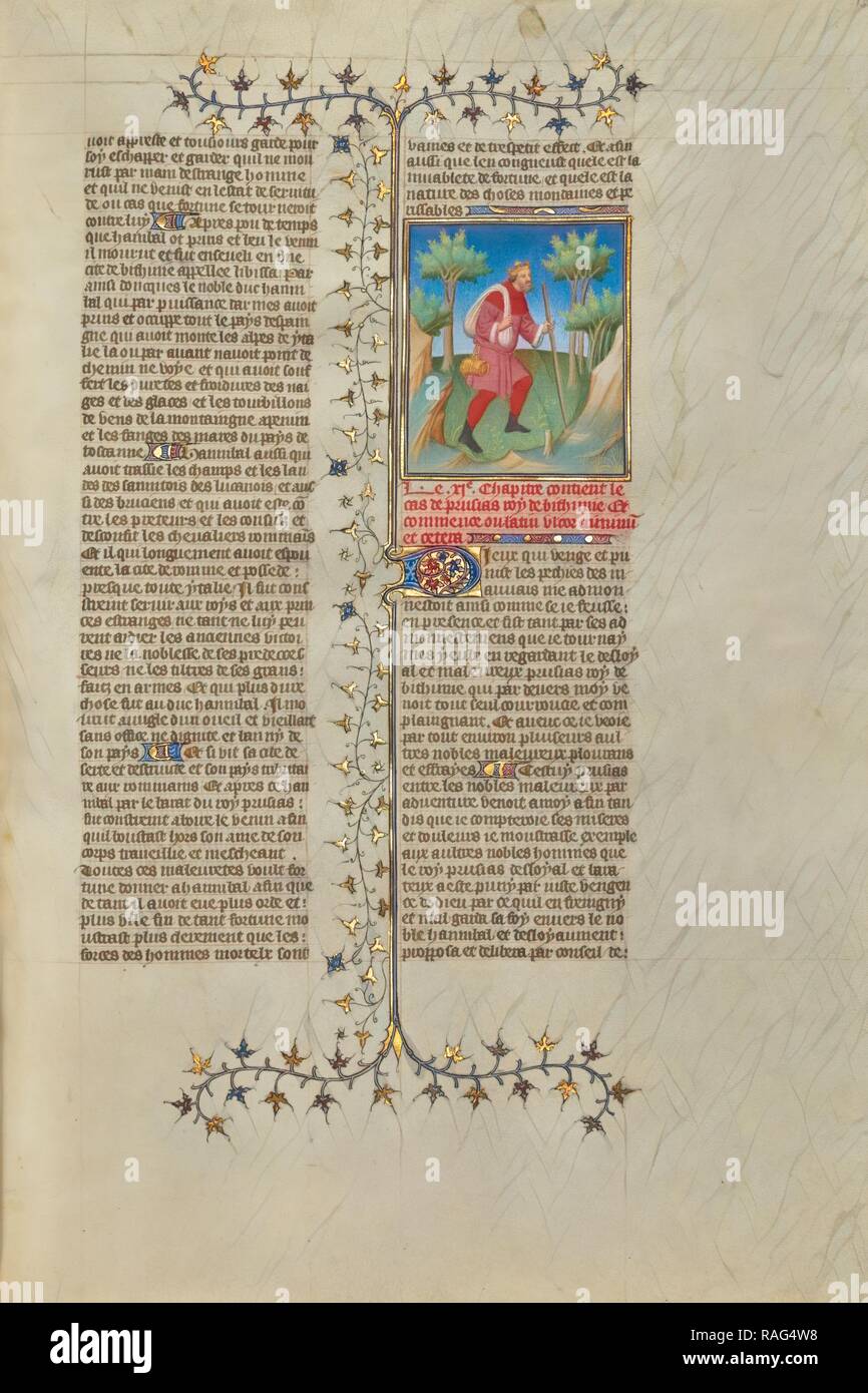 Prusias II., König von Bithynien, zu betteln, Paris, Frankreich, Europa reduziert, etwa 1413 - 1415, Tempera Farben, Blattgold neuerfundene Stockfoto