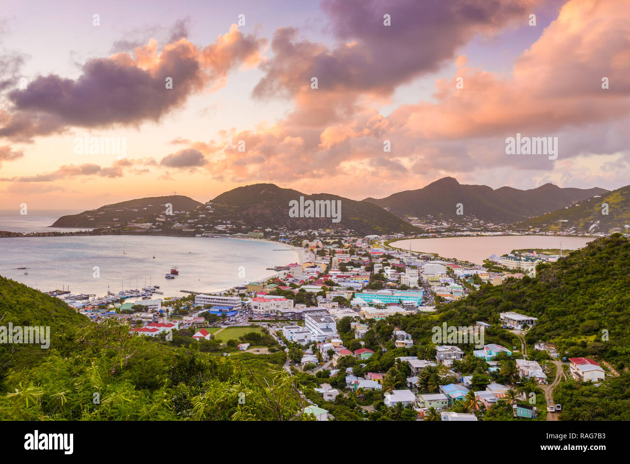 Philipsburg, Sint Maarten, Niederländische Antillen. Stockfoto