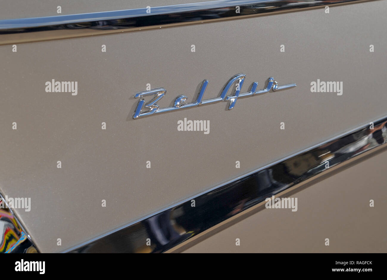 1955 Chevy Bel Air angepasste Classic American Auto Stockfoto