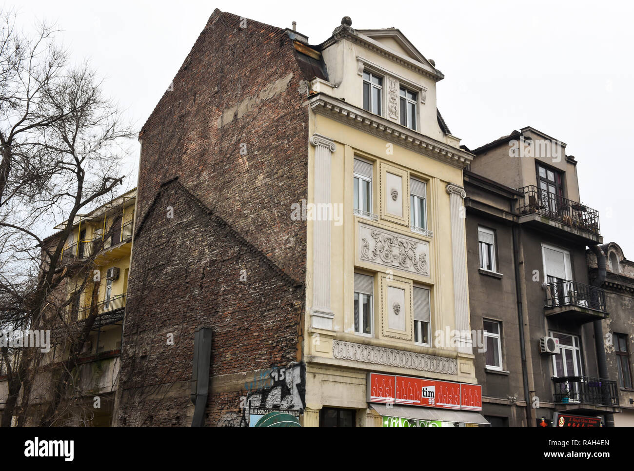 Wände und die Architektur von Belgrad, Serbien Stockfoto