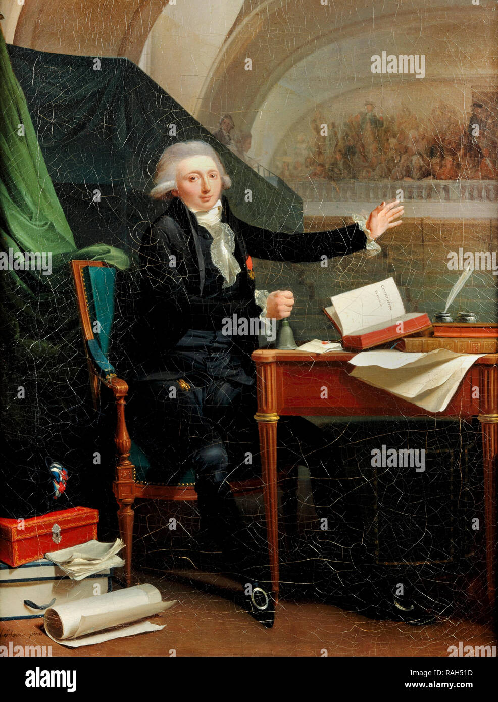 Louis Leopold Boilly, Porträt von Jan Anthony d'Averhoult 1792 Öl auf Leinwand, Centraal Museum in Utrecht, Niederlande. Stockfoto