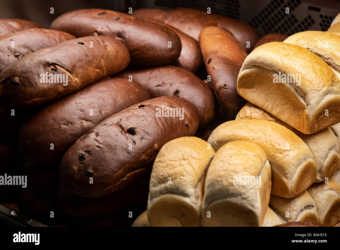 Frisches Brot aus der lokalen Bäckerei Stockfoto