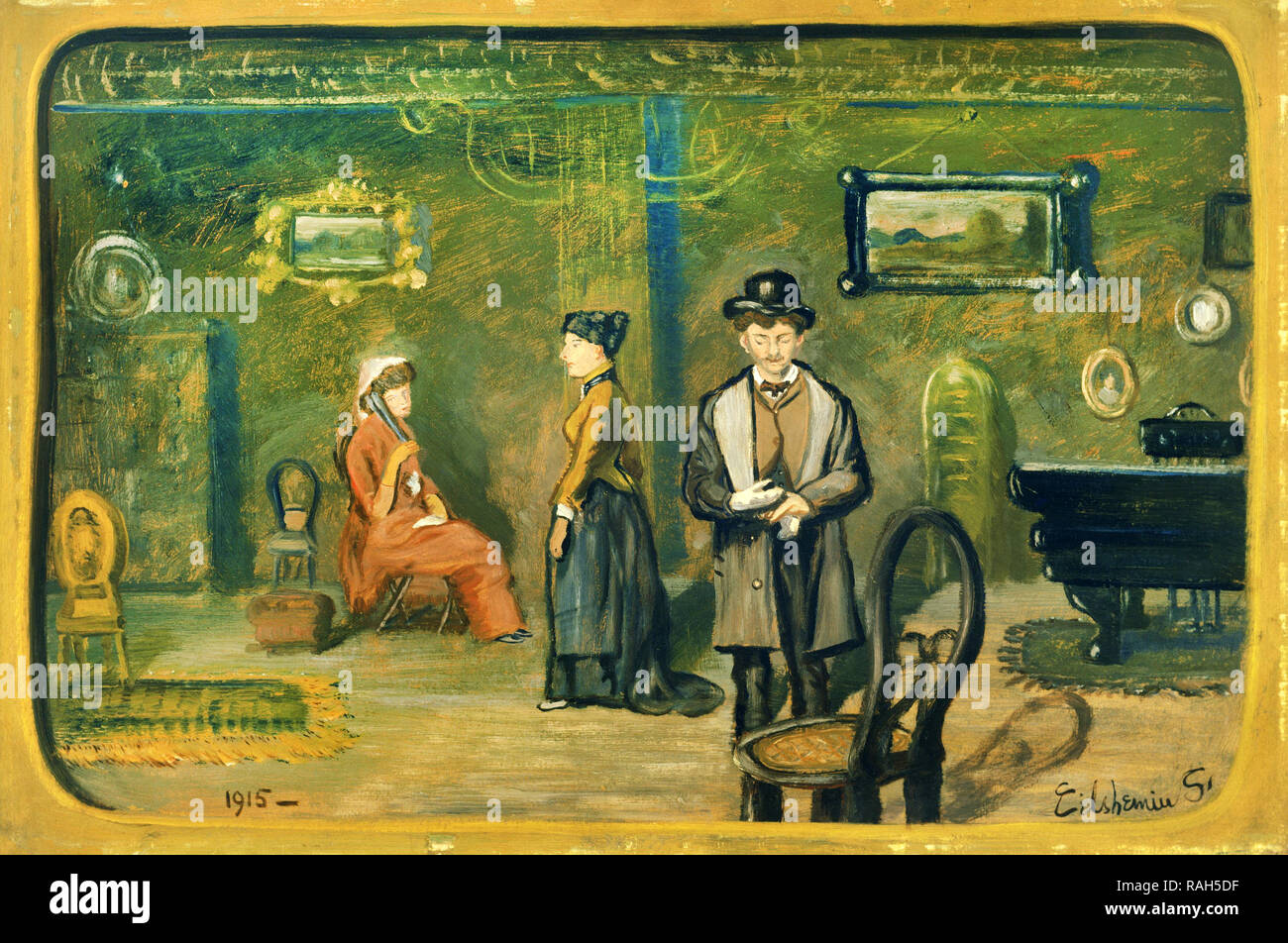 Louis Eilshemius, der abgelehnten Bewerber 1915 Öl an Bord, der Phillips Collection, Washington, D.C., USA. Stockfoto