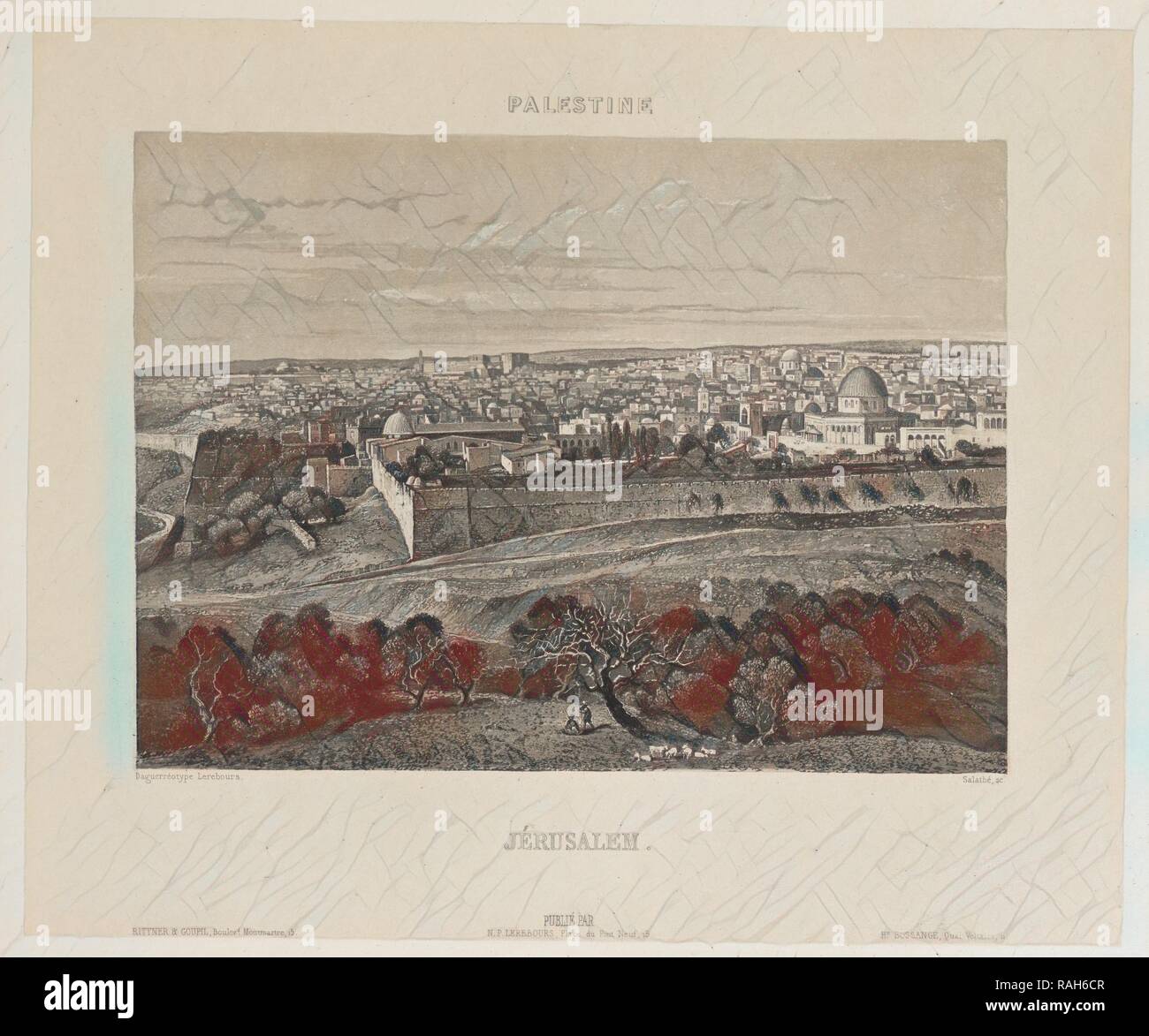 Palästina. Jérusalem, Paymal Lerebours Nöel-Marie - (Französisch, 1807-1873) zugeschrieben, an Frédéric Goupil-Fesquet (Neuerfundene Stockfoto