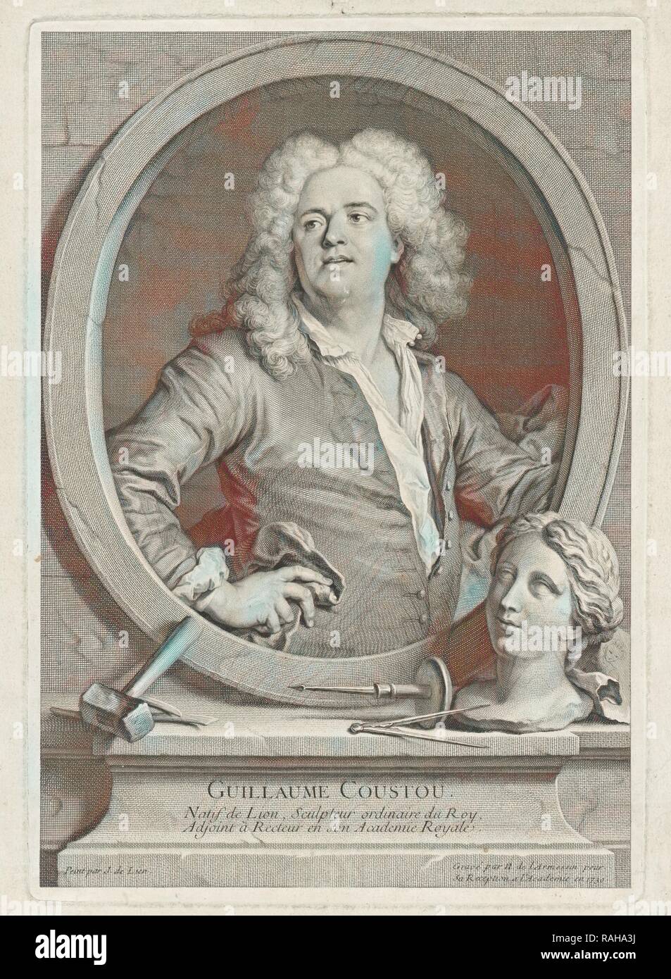 Guillaume Coustou, Larmessin, Nicolas de, 1684-1755, Ca. 1730. Neuerfundene durch Gibon. Klassische Kunst mit einem modernen Touch neuerfundene Stockfoto