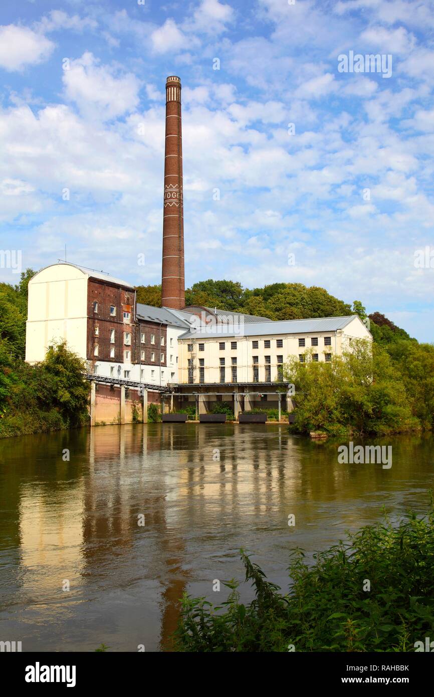 Horster Mühle, historisches Wasserkraftwerk, 1971 decommisioned, nach einem privaten Renovierung es wieder in Betrieb genommen und jetzt Stockfoto