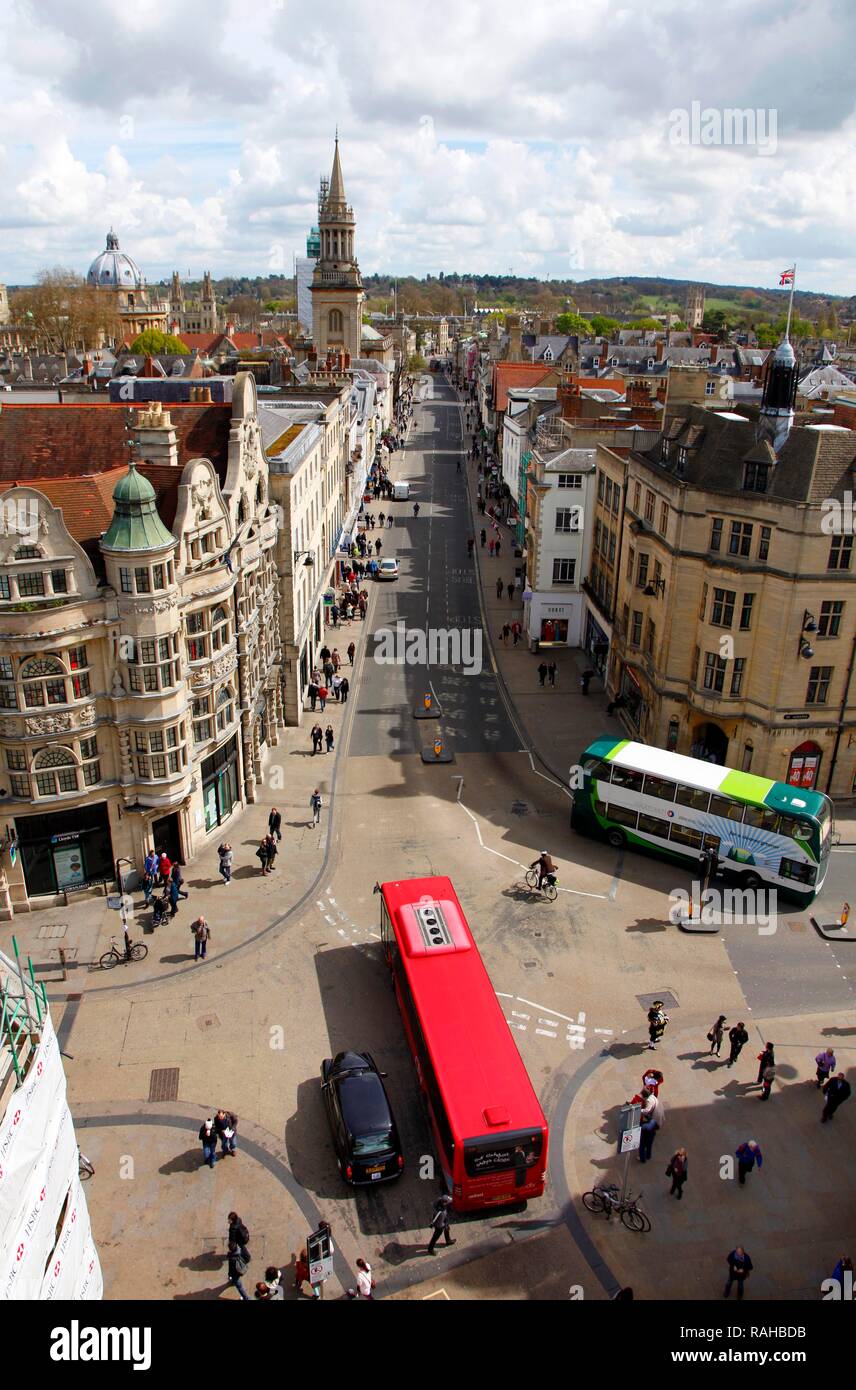 High Street, Ecke St. Aldate's, Innenstadt, Oxford, Oxfordshire, Großbritannien, Europa Stockfoto