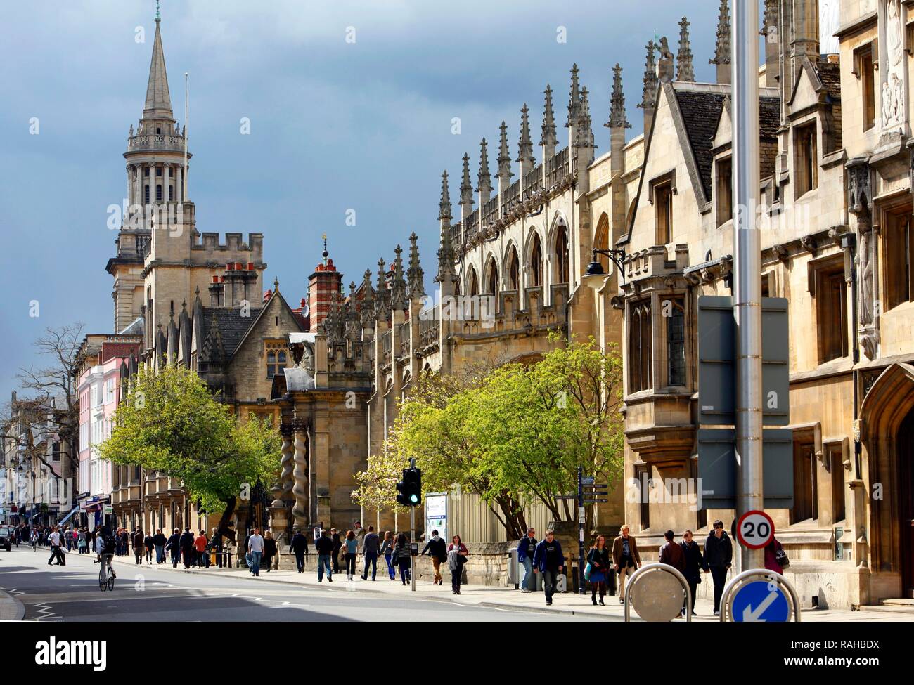 Lincoln College Library, Kirchturm, High Street, Innenstadt, Oxford, Oxfordshire, Großbritannien, Europa Stockfoto