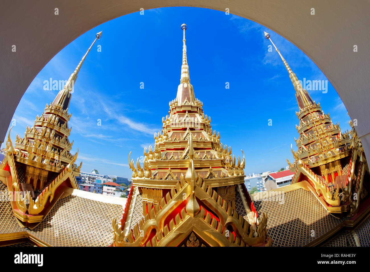 Loha Prasat, Wat Ratchanatdaram, Bangkok, Thailand Stockfoto