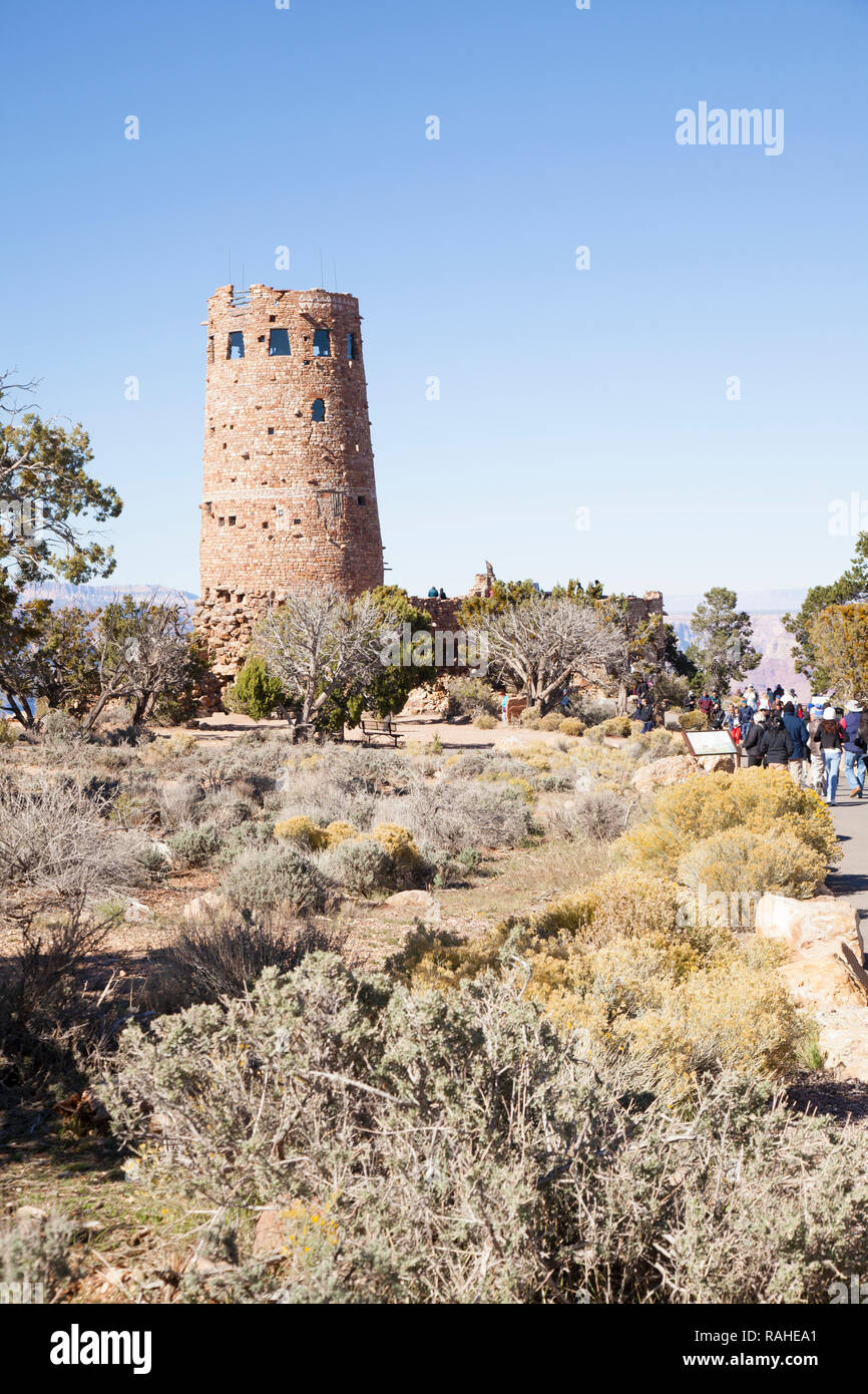 Desert View Wachturm am Grand Canyon South Rim Stockfoto