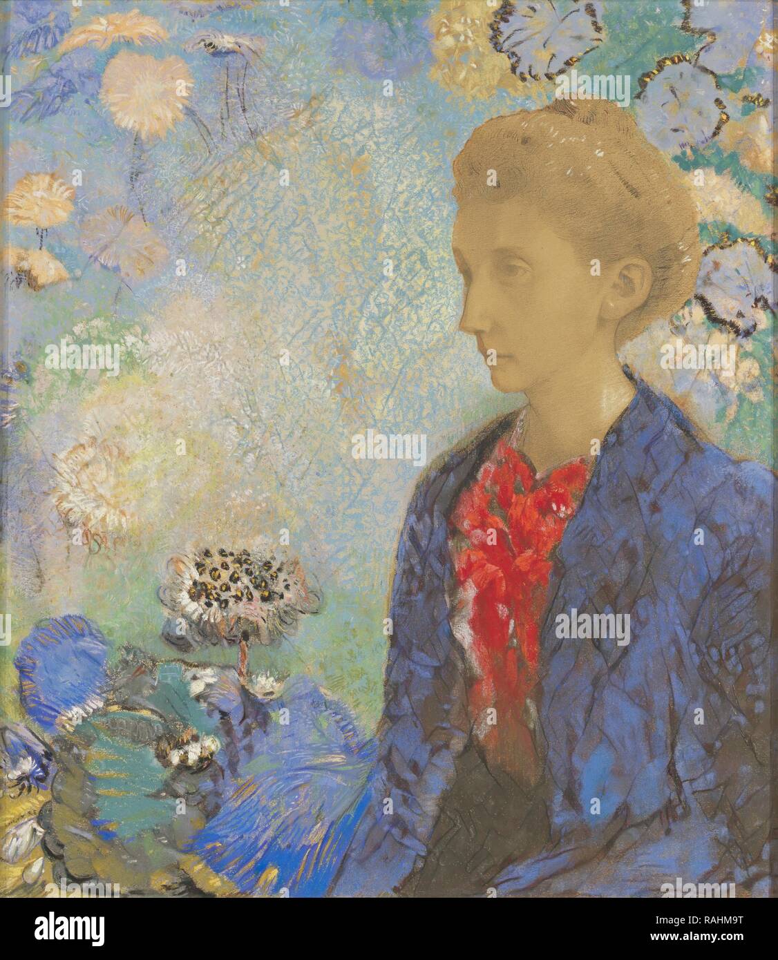 Baronne de Domecy, Odilon Redon (Französisch, 1840 - 1916), um 1900, Pastell und Graphit, 61 × 42,4 cm (24 × 16 11,16 Neuerfundene Stockfoto
