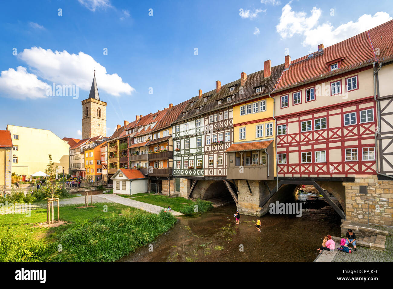 Kraemerbruecke, Erfurt, Deutschland Stockfotografie - Alamy