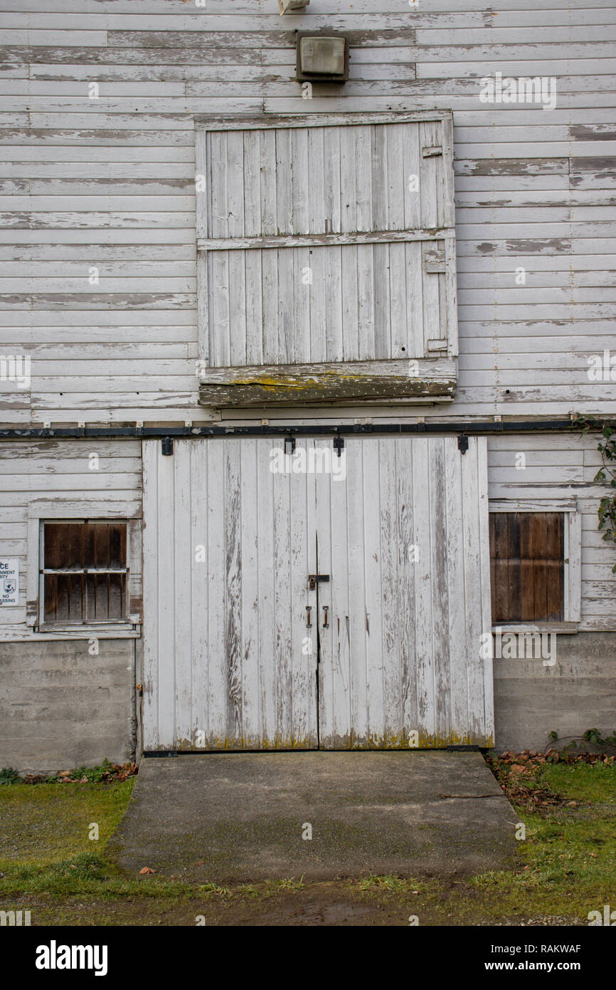 Die Scheunen bei Nisqually Zuflucht Stockfoto