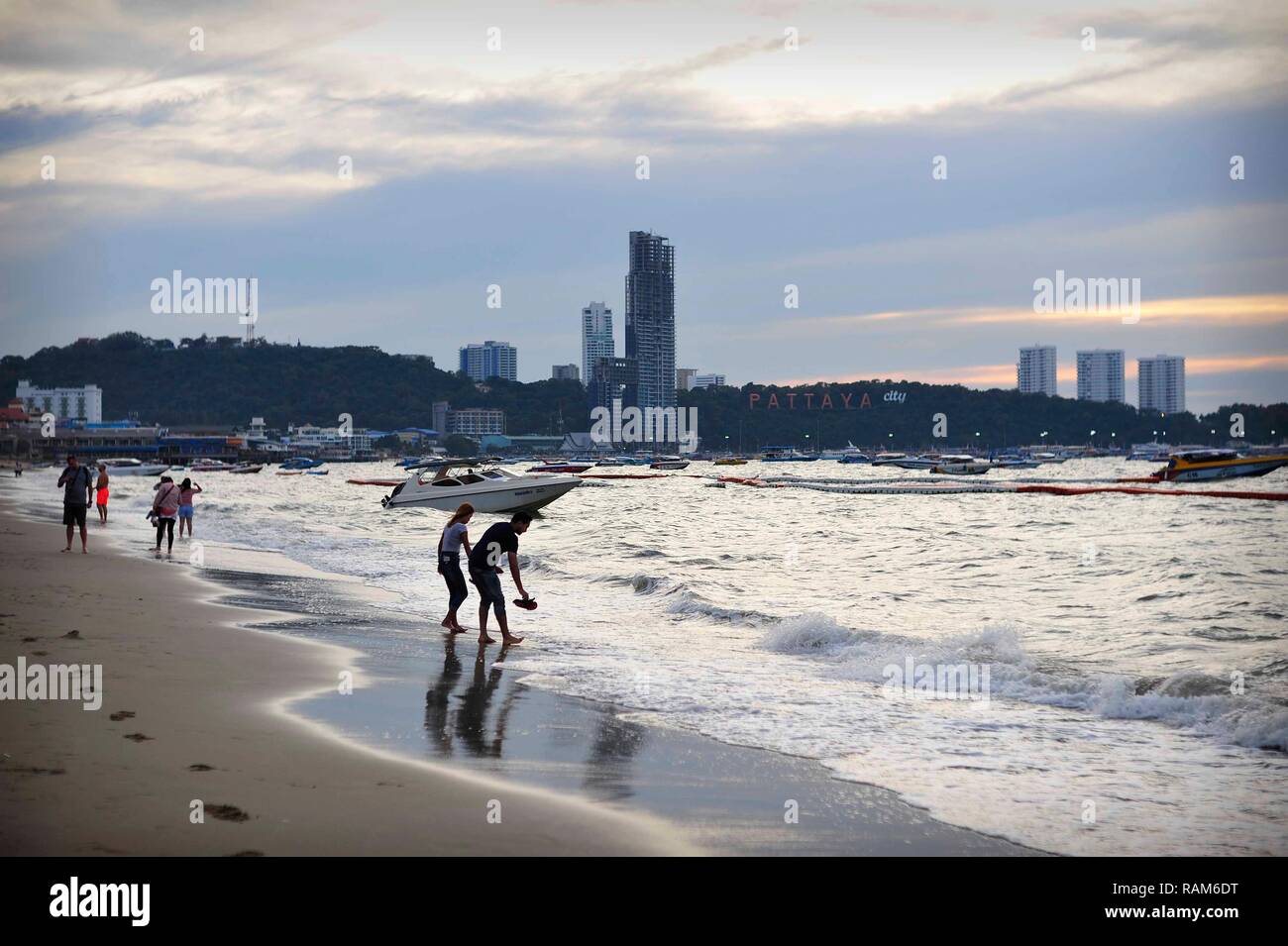 Bucht von Pattaya Golf von Thailand Stockfoto