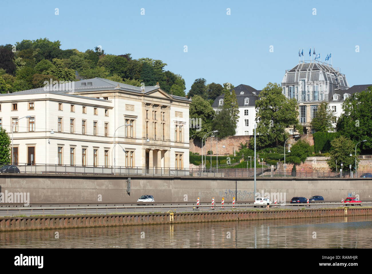 Saarländischer Landtag dsub das Saarbrücker Schloss, Saarbrücken, Saarland, Deutschland, Europa Stockfoto