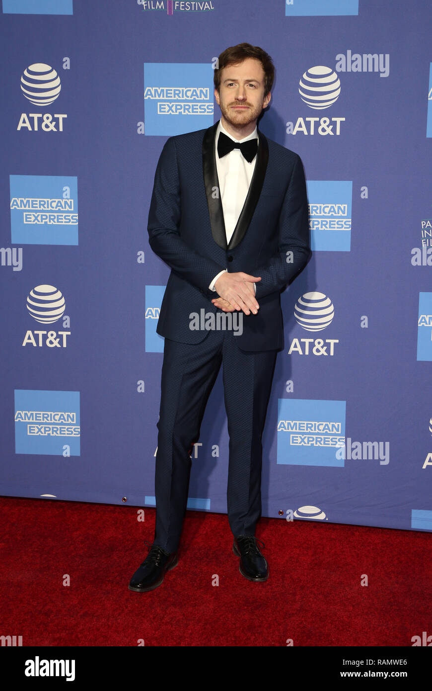 Palm Springs, Kalifornien, USA. 3 Jan, 2019. Joseph Mazzello, 2019 Palm Springs International Film Festival Awards Gala im Kongresszentrum Palm Springs in Palm Springs, Kalifornien, am 3. Januar 2019. Credit: Faye Sadou/Medien Punch/Alamy leben Nachrichten Stockfoto