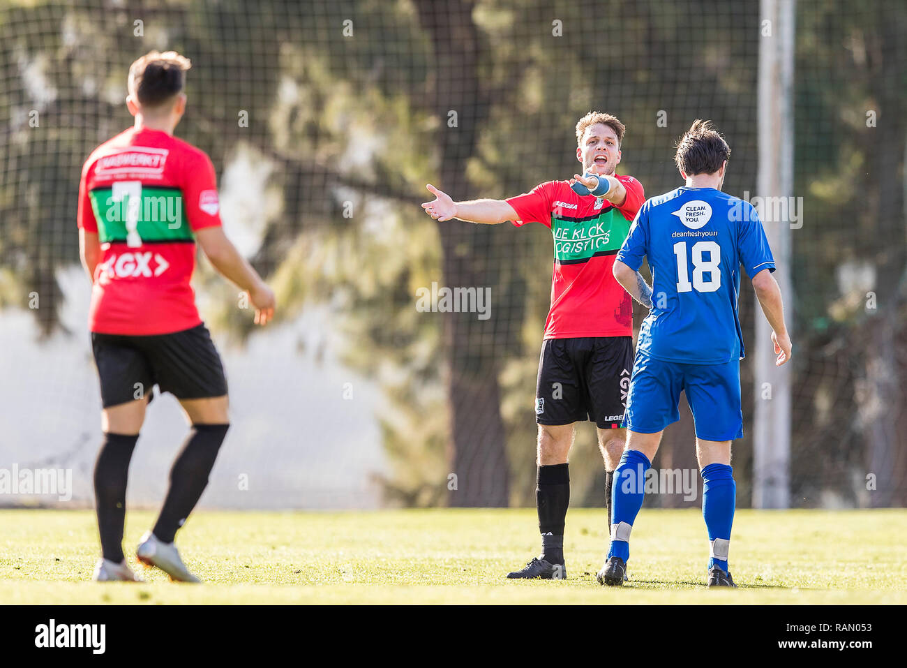 ESTEPONA - 04-01-2019, niederländische Fußball Keuken Kampioen divisie Saison 2018 / 2019. NEC Spieler Joey van den Berg während des Spiels NEC-R.K.V.V. Westlandia. Stockfoto